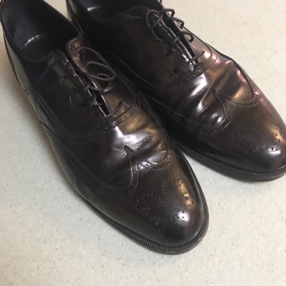 Mario Bruno Cap Toe Black Oxfords Size 10 1/2 main image 4